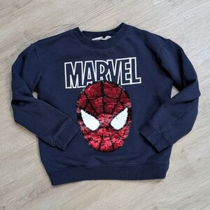 H&M Flip Sequin Marvel Spiderman Pullover Sweatshirt 6